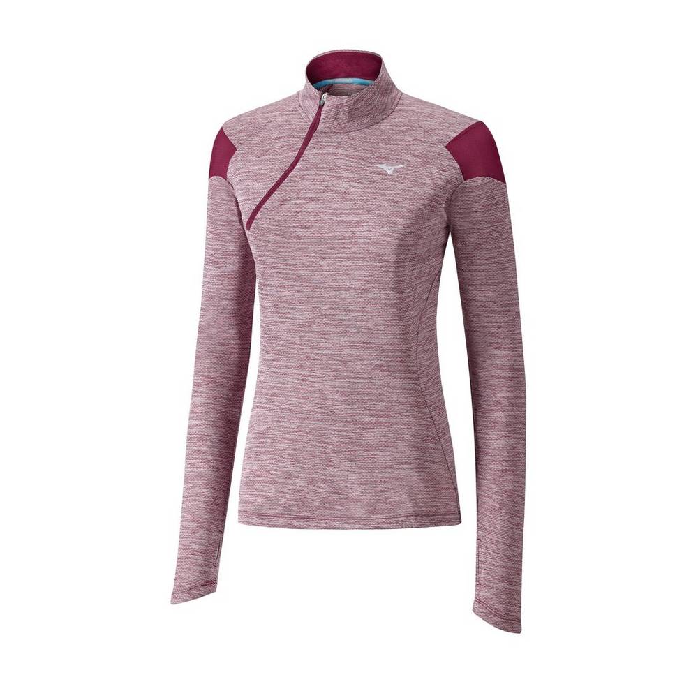 Sudaderas Mizuno ALPHA HALF ZIP Mujer Rojas Comprar RKOM-26879